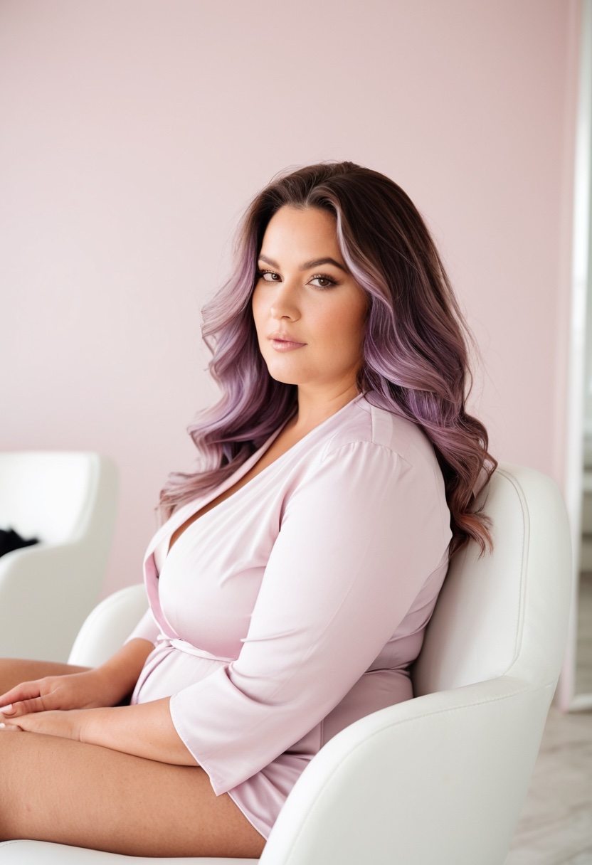 A woman with full, healthy, styled hair